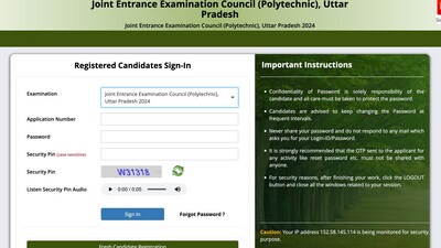 JEECUP 2024: UP Polytechnic registration begins (jeecup.admissions.nic.in, screenshot) JEECUP 2024: UP Polytechnic registration begins (jeecup.admissions.nic.in, screenshot)