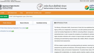 National Institute of Fashion Technology (NIFT) 2024 entrance exam to be held on February 5