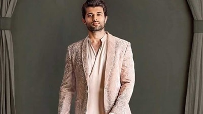 For the day time wedding festivities, choose a pastel-hued kurta set like actor Vijay Devarakonda (Photo: Instagram) For the day time wedding festivities, choose a pastel-hued kurta set like actor Vijay Devarakonda (Photo: Instagram)