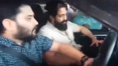Yash spotted on his way to meet the kin of his fans who got electrocuted Yash spotted on his way to meet the kin of his fans who got electrocuted
