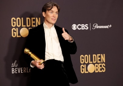 Cillian Murphy won Best Performance by a Male Actor in a Motion Picture for Oppenheimer at 2024 Golden Globe Awards (REUTERS)