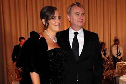 Christopher Nolan and Emma Thomas at he  81st Annual Golden Globe Awards (REUTERS)