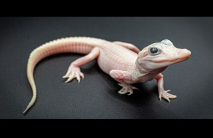 Leucistic alligator in Florida.