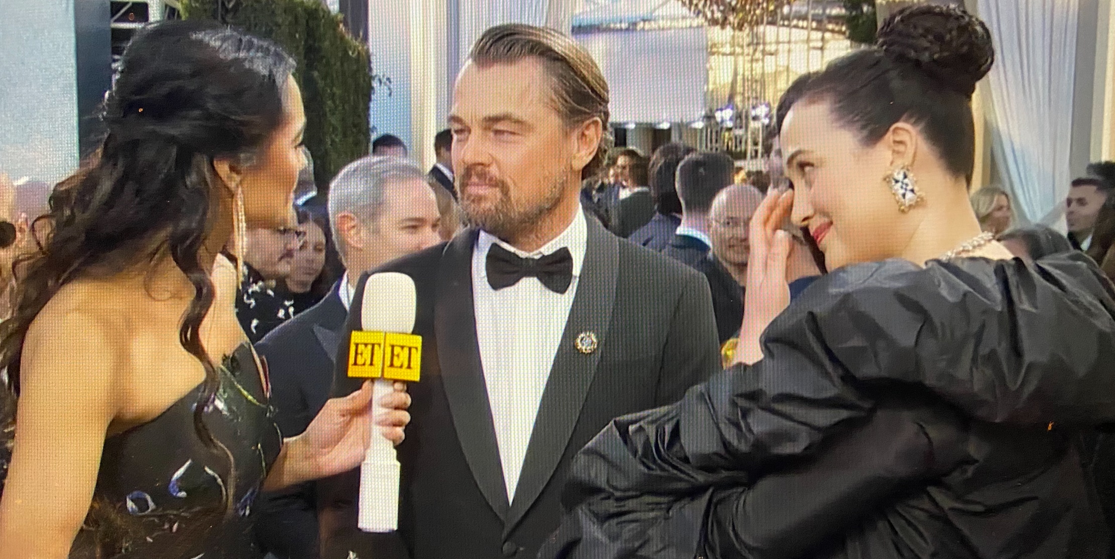 Leonardo DiCaprio with Lily Gladstone for Killers of the Flower Moon.