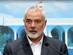 Israel-Hamas War: Ismail Haniyeh, the leader of the Palestinian militant group Hamas, speaks during a press conference. Israel-Hamas War: Ismail Haniyeh, the leader of the Palestinian militant group Hamas, speaks during a press conference.
