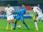 India's Sunil Chhetri during the 2026 FIFA World Cup qualifiers match against Qatar 