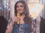 Raveena Tandon in a still from Karmma Calling trailer. Raveena Tandon in a still from Karmma Calling trailer.