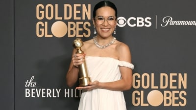 Ali Wong at the 81st Annual Golden Globe Awards (Getty Images via AFP) Ali Wong at the 81st Annual Golden Globe Awards (Getty Images via AFP)