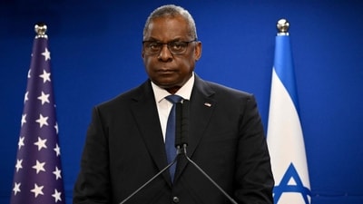 US Defense Secretary Lloyd Austin was hospitalized earlier this week due to complications from a medical procedure, the Pentagon said January 5, 2024 at a time when Washington is facing a growing crisis in the Middle East. (Photo by Alberto PIZZOLI / AFP) (AFP) US Defense Secretary Lloyd Austin was hospitalized earlier this week due to complications from a medical procedure, the Pentagon said January 5, 2024 at a time when Washington is facing a growing crisis in the Middle East. (Photo by Alberto PIZZOLI / AFP) (AFP)