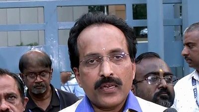 Isro chairman S Somanath speaks to the media on the solar mission Aditya-L1 entering Halo Orbit, in Bengaluru on Saturday. (ANI) Isro chairman S Somanath speaks to the media on the solar mission Aditya-L1 entering Halo Orbit, in Bengaluru on Saturday. (ANI)