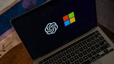 The OpenAI and Microsoft logos on a laptop arranged in Crockett, California, US. (Bloomberg) The OpenAI and Microsoft logos on a laptop arranged in Crockett, California, US. (Bloomberg)