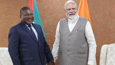 Mozambique President Nyusi thanked Modi for the inclusion of the African Union in the G20 (X/) Mozambique President Nyusi thanked Modi for the inclusion of the African Union in the G20 (X/)