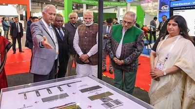 PM Modi, alongside President of Timor-Leste Jose Ramos-Horta, Mozambique President Filipe Nyusi, and Gujarat chief minister Bhupendra Patel, was present at the Vibrant Gujarat Global Trade Show in Gandhinagar on Tuesday. (X/Narendra Modi) PM Modi, alongside President of Timor-Leste Jose Ramos-Horta, Mozambique President Filipe Nyusi, and Gujarat chief minister Bhupendra Patel, was present at the Vibrant Gujarat Global Trade Show in Gandhinagar on Tuesday. (X/Narendra Modi)
