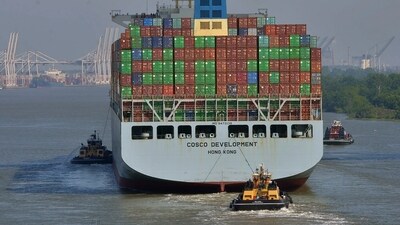 The container ship COSCO Development. (AP)