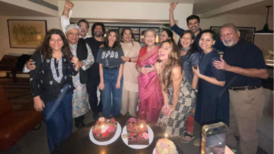 Farhan Akhtar celebrates 50th birthday with friends and family. Farhan Akhtar celebrates 50th birthday with friends and family.