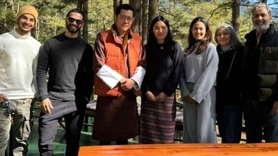 On meeting the king, Mira Rajput wrote on Instagram, “So grateful to have met His Majesty The King @kingjigmekhesar and Her Majesty The Gyaltsuen of Bhutan and spent time on many occasions during our stay. Their warmth, humility and generosity envelopes one into the comfort of chatting and interacting candidly. Yet their pride for the country, their people &amp; its heritage reminds one of their innate regality.” 