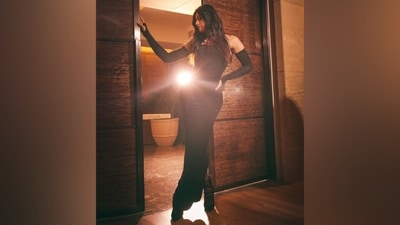 Rashmika Mandanna posted her photos in the black bodycon dress with the caption, "Look 1 of 2024 for Animal success meet. A lot of chaos I must tell you but all worth it. Must most definitely thank my team for this. PS: THANK YOU for your love for ANIMAL. While shooting conversations would mostly revolve around 'we are making this film for our audience, hope they like it??' to now it being 'we made it.!! we made this film for our audience and hell yeah!! they love it..!!' So Thankyou.!! Our smiles today in success meets or otherwise is all because of you. Thank you for making it all so worth it!"&nbsp; (Instagram)