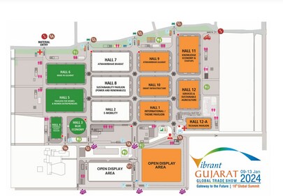 Vibrant Gujarat Global Trade Show will be open for business on Wednesday and Thursday, and then for the general public for two more days. (Source: Vibrant Gujarat official site) Vibrant Gujarat Global Trade Show will be open for business on Wednesday and Thursday, and then for the general public for two more days. (Source: Vibrant Gujarat official site)