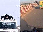 The images are from stunt videos that attracted the attention of police. The images are from stunt videos that attracted the attention of police.