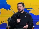 Russia-Ukraine War: Ukrainian President Volodymyr Zelensky speaks during his end-of-the-year news conference in Kyiv, Ukraine.