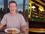 Mark Zuckerberg with his new beef and AI-generated image of a cow drinking beer 
