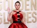 Selena Gomez at the 81st annual Golden Globe Awards at The Beverly Hilton hotel in Beverly Hills, California, on January 7, 2024. (Photo by Michael TRAN / AFP)