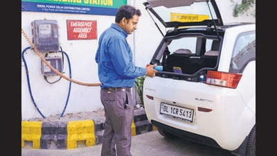 PMC will make operational 21 out of a total 82 e-vehicle charging stations on Friday. ((PIC FOR REPRESENTATION)) PMC will make operational 21 out of a total 82 e-vehicle charging stations on Friday. ((PIC FOR REPRESENTATION))