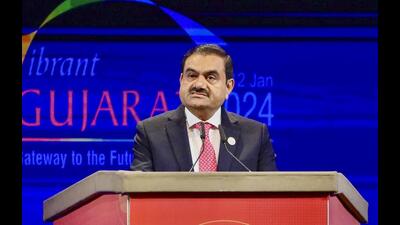 Adani Group chairman Gautam Adani at the Vibrant Gujarat Global Summit in Gandhinagar. (PTI) Adani Group chairman Gautam Adani at the Vibrant Gujarat Global Summit in Gandhinagar. (PTI)