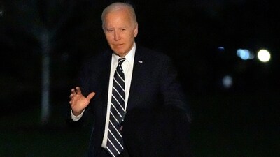 President Joe Biden walks across the South Lawn of the White House, early Tuesday, Jan. 9, 2024, in Washington, after returning from a trip to South Carolina and Texas. (AP Photo/Mark Schiefelbein) (AP) President Joe Biden walks across the South Lawn of the White House, early Tuesday, Jan. 9, 2024, in Washington, after returning from a trip to South Carolina and Texas. (AP Photo/Mark Schiefelbein) (AP)