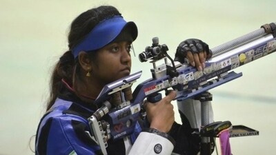 Indian shooter Elavenil Valarivan (ANI Photo)