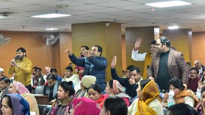 The mayor later clarified that her remark was intended towards herself, and not at the councillor. (Sakib Ali/HT Photo) The mayor later clarified that her remark was intended towards herself, and not at the councillor. (Sakib Ali/HT Photo)