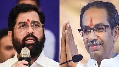 Eknath Shinde and Uddhav Thackeray. (File) Eknath Shinde and Uddhav Thackeray. (File)