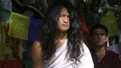 Ram Bahadur Bamjan "Buddha Boy" is seen.