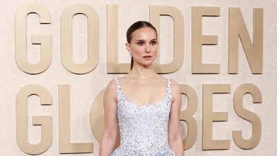 Natalie Portman in Dior at the Golden Globes. Natalie Portman in Dior at the Golden Globes.