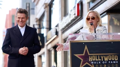 Actor Patricia Arquette speaks during the ceremony organised in honour of Willem Dafoe. Willem earned even more fame with his role of the antagonist Norman Osborn / Green Goblin in 2002 film, Spider-Man and its sequels. (AFP) Actor Patricia Arquette speaks during the ceremony organised in honour of Willem Dafoe. Willem earned even more fame with his role of the antagonist Norman Osborn / Green Goblin in 2002 film, Spider-Man and its sequels. (AFP)