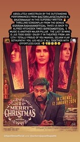 Vignesh Shivan on Merry Christmas. Vignesh Shivan on Merry Christmas.