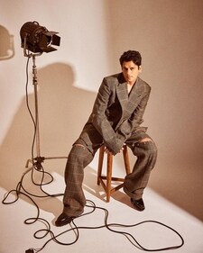 Vijay Varma in a checkered print oversized suit set (Photo: Instagram) Vijay Varma in a checkered print oversized suit set (Photo: Instagram)