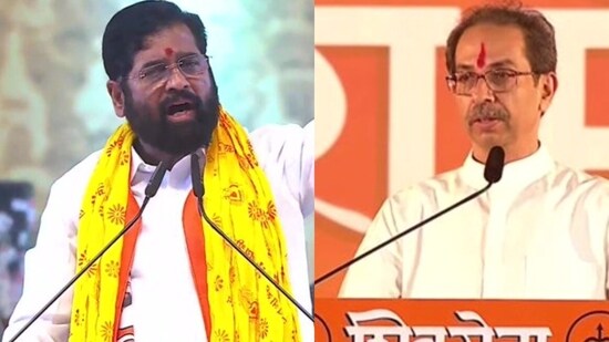 Eknath Shinde and Uddhav Thackeray Eknath Shinde and Uddhav Thackeray