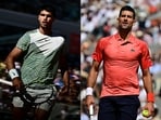 (L) Spain's Carlos Alcaraz Garfia and (R) Serbia's Novak Djokovic are the favourites. (L) Spain's Carlos Alcaraz Garfia and (R) Serbia's Novak Djokovic are the favourites.