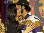 Katrina Kaif and Vicky Kaushal at Merry Christmas screening in Mumbai. (Viral Bhayani) Katrina Kaif and Vicky Kaushal at Merry Christmas screening in Mumbai. (Viral Bhayani)