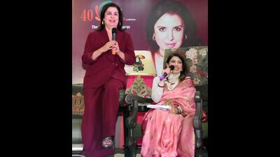 Bollywood film director and choreographer Farah Khan interacting with FICCI Flow members during a function in Ludhiana on Thursday. (Gurpreet Singh/HT) Bollywood film director and choreographer Farah Khan interacting with FICCI Flow members during a function in Ludhiana on Thursday. (Gurpreet Singh/HT)