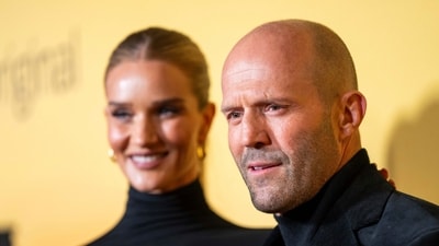 Jason Statham poses with Rosie Huntington-Whiteley at The Beekeeper's UK premiere; check out release date, plot, cast. (AP) Jason Statham poses with Rosie Huntington-Whiteley at The Beekeeper's UK premiere; check out release date, plot, cast. (AP)
