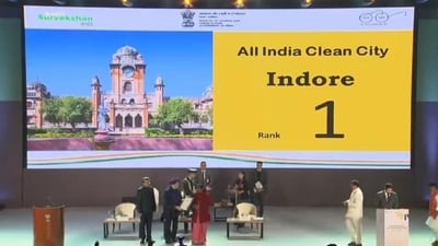 Indore bagged the cleanest city title for the seventh time in a row. (X) Indore bagged the cleanest city title for the seventh time in a row. (X)