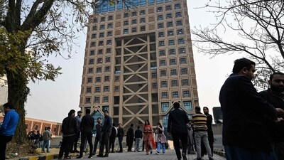 People gather outside a building in the aftermath of an earthquake in Islamabad. The U.S. Geological Survey reported that the epicentre was located 45 kilometers (28 miles) from Jurm village in northeastern Afghanistan at a depth of 206 kilometers (128 miles). (AFP) People gather outside a building in the aftermath of an earthquake in Islamabad. The U.S. Geological Survey reported that the epicentre was located 45 kilometers (28 miles) from Jurm village in northeastern Afghanistan at a depth of 206 kilometers (128 miles). (AFP)