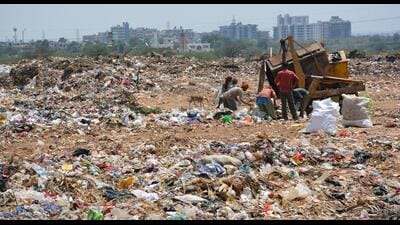 Panchkula it failed to eliminate 2.5 lakh tonnes of legacy waste from Sector 23, where garbage was dumped until July 2021, and Jhuriwala, adversely affecting its score. (HT Photo) Panchkula it failed to eliminate 2.5 lakh tonnes of legacy waste from Sector 23, where garbage was dumped until July 2021, and Jhuriwala, adversely affecting its score. (HT Photo)