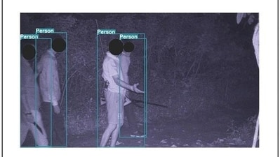 Images captured using TrailGuard AI of poachers and tigers in the same region at Dudhwa Tiger Reserve (The study titled Mitigating human–wildlife conflict and monitoring endangered tigers using a real-time camera-based alert system) Images captured using TrailGuard AI of poachers and tigers in the same region at Dudhwa Tiger Reserve (The study titled Mitigating human–wildlife conflict and monitoring endangered tigers using a real-time camera-based alert system)