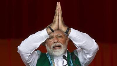 Prime Minister Narendra Modi gestures as he speaks during an election campaign rally of his Bharatiya Janata Party (BJP) (AP File Photo) Prime Minister Narendra Modi gestures as he speaks during an election campaign rally of his Bharatiya Janata Party (BJP) (AP File Photo)