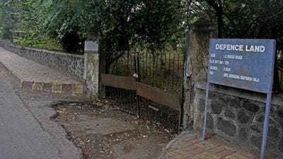 The property, estimated to be costing over ₹100 crore in the market, is located adjacent to IDES (Indian Defence Estates Service) Officers Enclave and Directorate on Cross Road (HT FILE) The property, estimated to be costing over ₹100 crore in the market, is located adjacent to IDES (Indian Defence Estates Service) Officers Enclave and Directorate on Cross Road (HT FILE)