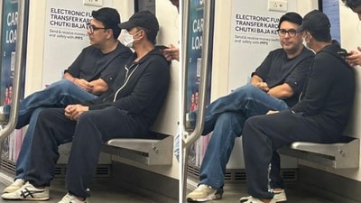 Akshay Kumar was spotted in an all-black outfit. Akshay Kumar was spotted in an all-black outfit.