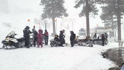 An avalanche struck the Lake Tahoe region on Wednesday morning (X) An avalanche struck the Lake Tahoe region on Wednesday morning (X)